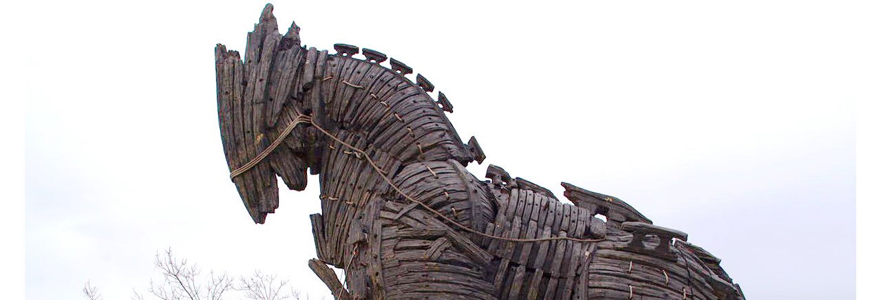 The maquette horse from the 2004 film Troy - a present to Canakkale from Brad Pitt